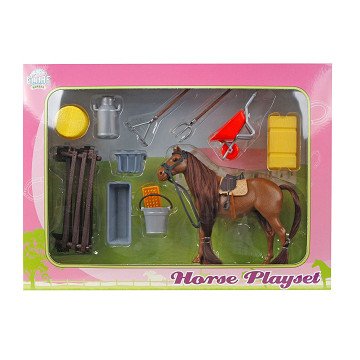 Kids Globe Speelset met Paard en Accessoires, 13cm
