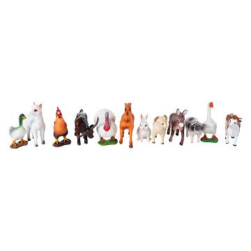 Kids Globe Miniature Farm Animal Figures, 36 pcs.