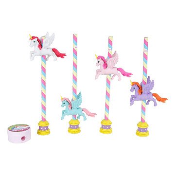 Unicorn Pencils with Eraser and Sharpener