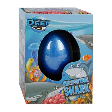 Destination Deep Egg with Growing Shark, 6cm