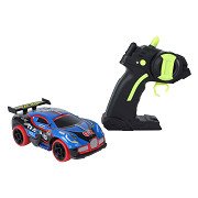 Roadstar RC Remote Control Rally Car with Light 2.4GHz Blue, 13cm