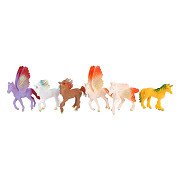 Einhorn-Spielfigur in Farbe, 9 cm