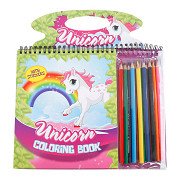 Unicorn Coloring Book with 12 Pencils, Templates and Stickers