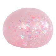 Glamour Mega Squeeze Squeeze Ball Blume und Glitzer, 9 cm