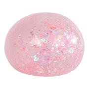 Glamour Mega Squeeze Squeeze Ball Flower and Glitter, 9cm