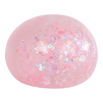 Glamour Mega Squeeze Squeeze Ball Blume und Glitzer, 9 cm