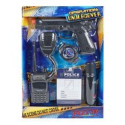 Polizeispielset mit Pistole, 5-teilig.