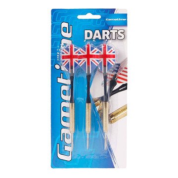 Gametime Brass Plated Metalen Dartpijlen 18g, 3st.