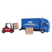 Kids Globe Man Truck with Forklift. 17cm