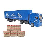 Kids Globe Man Truck with Trailer, 30cm