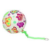 Spielball mit Schmetterlingen an einer Schnur, 21 cm