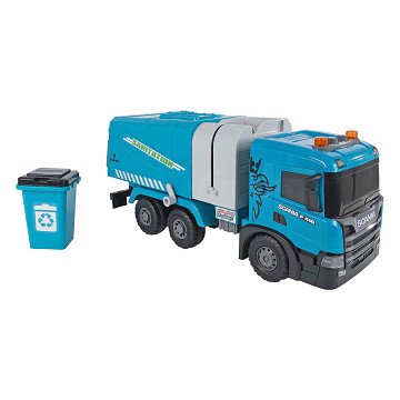 2-Play Scania Vrachtwagen Vuilniswagen Frictie met Licht en Geluid