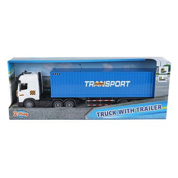 2- Play Truck with trailer friction light and sound 38cm