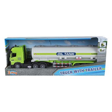 2- Play Truck with tank trailer friction light and sound