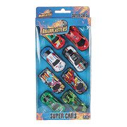 Roadblasters-Autos , Die Cast, mit Pull back, 7,5 cm, 8 Stk.