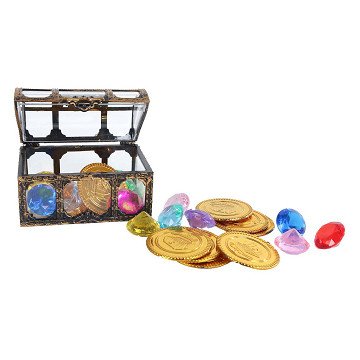 Destination Deep Treasure Chest with 12 Coins and 12 Diamonds