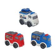 Mini Club Einsatzfahrzeug Freilauf, 8cm