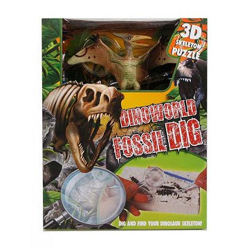 DinoWorld Fossil Chopping Puzzle with Extra Dinosaur Figure