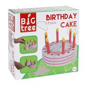 BIG Baum-Geburtstagskuchen aus Holz, 13-tlg.