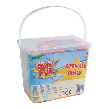 Sun Fun Straßenkreide, 15 Sticks