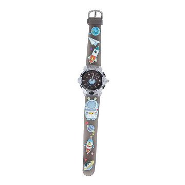 Analoog Horloge met Licht Ruimte - Zwart