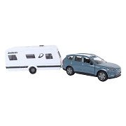 Kids Globe Volvo EX90 met Dethleffs Caravan