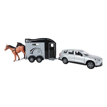 Kids Globe Volvo EX90 met Cheval Liberté Paardentrailer