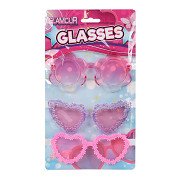 Glamour Trendy Girl Brille - 3 Stk.