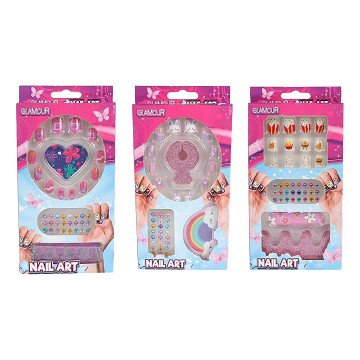Glamour Kunstnageltjes met Diamantjes - 12st.