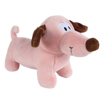 Mini Club Hond Teckel Pluche - 28cm Roze