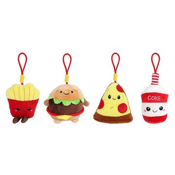 Fluffy Menu Fast Food Keychain Plush - 9-12cm