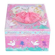 Juwelendoosje met dansende ballerina op muziek 15cm