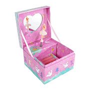 Juwelendoosje met dansende ballerina op muziek 15cm