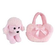 Take Me Home Poodle in Bag Pink - 33x30cm