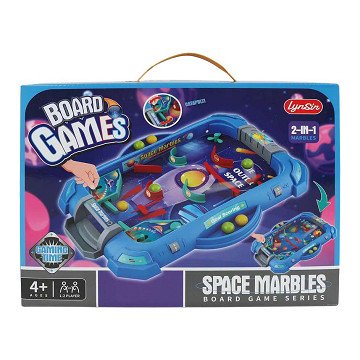 Flipperautomaten-Weltraummurmeln 2-in-1 - 33,5 x 24,5 cm