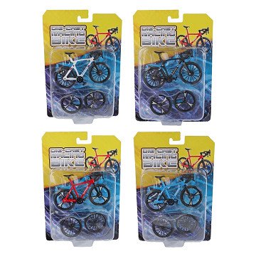 Rennrad aus Metall mit Ersatzrädern – 10 cm