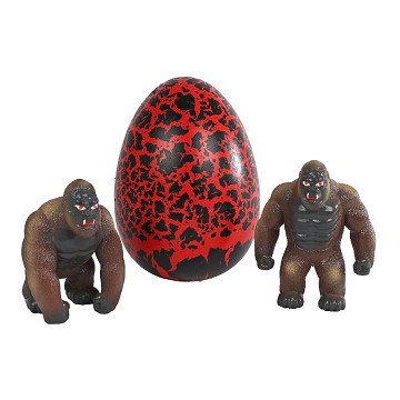 Groeiende Gorilla in Jumbo Ei - 11 cm