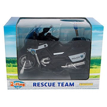 2-Play Die-cast Politiemotor USA met Licht en Geluid, 13cm