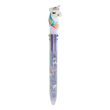 Multi-coloured pen unicorn