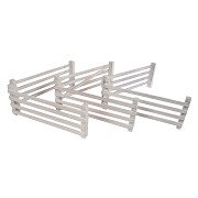 Kids Globe 6 Wooden Fences 1:24 White