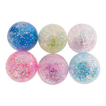 Ball with Glitter Heart, 10cm