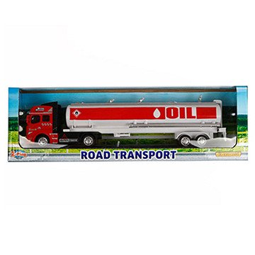 2-Play Die-cast Pull Back Tank Vrachtwagen, 32cm