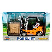 2-Play Die-cast Forklift Truck with Light and Sound, 14cm