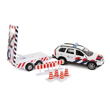 Kids Globe Polizei-Volvo XC90 aus Druckguss mit Arrow Truck NL