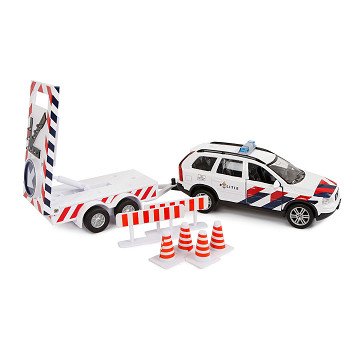 Kids Globe Die-cast Police Volvo XC90 with Arrow Truck NL