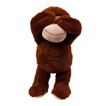 Peekaboo Monkey Plush with Movable Arms, 33cm