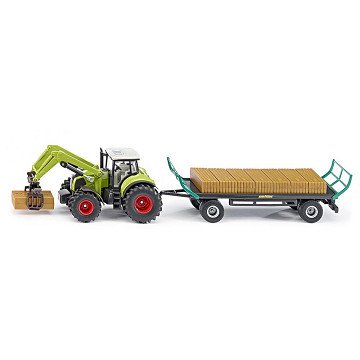 Siku 1946 Tractor with Bale Grab and Trailer 1:50