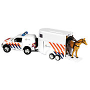 Police car with horse trailer