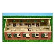 Kids Globe Horse Stable Wood With 9 Horse Stalls 1:32