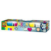 SES Neon en Glow in the Dark Klei - 4 Kleipotjes